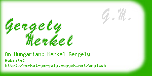 gergely merkel business card